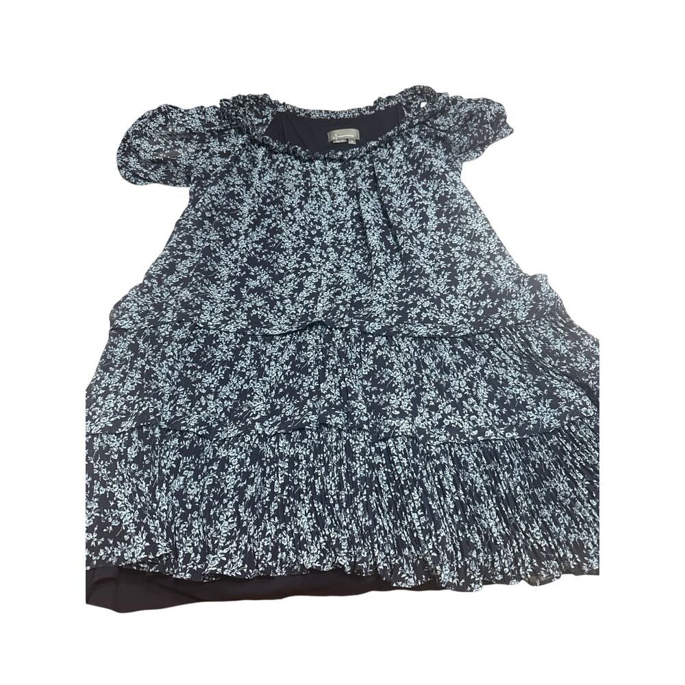 Anthropologie Short-Sleeve Keyhole Swing Women's Tunic Mini Dress Size XL Flowey - Picture 8 of 14